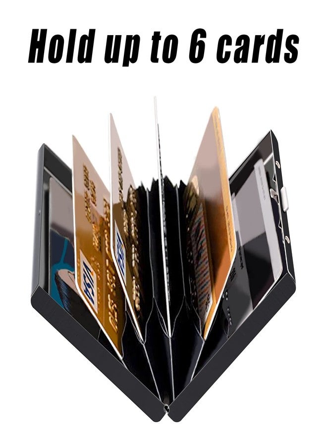 HAPTIME Ultra Thin Stainless Steel Credit Card Wallet RFID Blocking Slim Metal Business Card Case Holder for Travel and Work, Men & Women, Great as a Gift for Your Family or Friends (Black) - Image 3